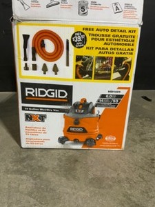 RIDGID 14 Gal. 6.0-Peak HP NXT WetDry Shop Vacuum with Fine Dust Filter, Hose, Accessories and Premium Car Cleaning Kit. See Pictures