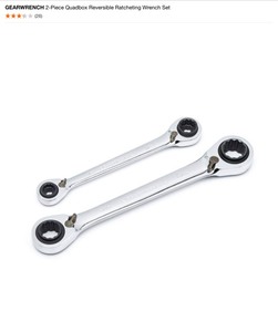 GEARWRENCH 2-Piece Quadbox Reversible Ratcheting Wrench Set. See Pictures