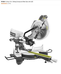 RYOBI 15 Amp 10 in. Sliding Compound Miter Saw with LED. See Pictures