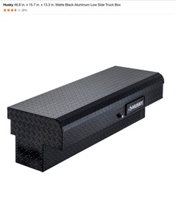 Husky 46.8 in. x 15.7 in. x 13.3 in. Matte Black Aluminum Low Side Truck Box. See Pictures