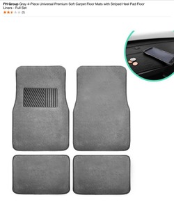 lot 1 image: FH Group 47 in. x 32 in. Premium Heavy-Duty Trim to Fit Vinyl Cargo Mat & Other Car Floor Mats. See Pictures