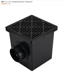 lot 35 image: (2) NDS 12 in. x 12 in. Drainage Catch Basin, 2 Opening Kit. & Milton 2 in. MNPT B Style Cam and Groove Coupler (Box of 5). See Pictures