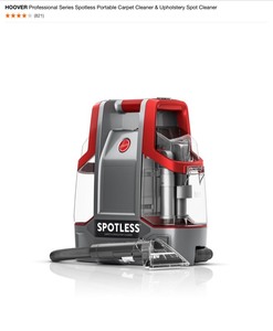 lot 37 image: HOOVER Professional Series Spotless Portable Carpet Cleaner & Upholstery Spot Cleaner. See Pictures