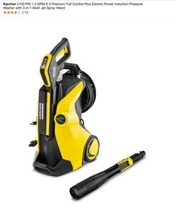 lot 50 image: Karcher 2100 PSI 1.4 GPM K 5 Premium Full Control Plus Electric Power Induction Pressure Washer with 3-in-1 Multi Jet Spray Wand. See Pictures