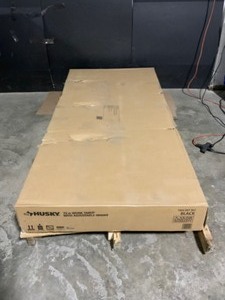 lot 53 image: Husky 72 in. Adjustable Height Work Table. See Pictures