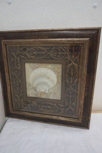 lot 169 image: scallop and violet wall art
