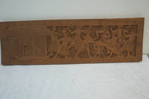 lot 174 image: wood carving of African Dancers