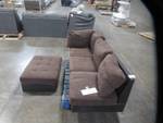 Lifestyle Furniture Siano Left Hand Facing Sectional Sofa And Ottoman (Missing Chaise Lounge, Needs Upholstery Cleaning),
