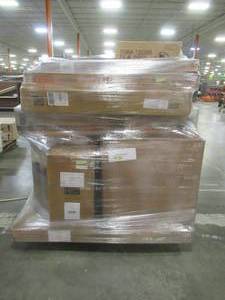 LARGE WHOLESALE PALLET (Approximately 12 Pieces) Of Retail Store Pulls - KITCHEN AND DINING TABLES and Other Furniture (may be missing boxessmall partshardwareor have damage)