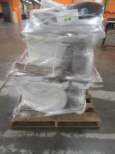 LARGE WHOLESALE PALLET (Approximately 16 Pieces) Of Retail Store Pulls - TOILET TANKS, BOWLS AND SEATS (may be missing boxessmall partshardware)