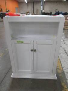 Lamport 26 in. W x 32 in. H Wall Cabinet in White, LMWW2632 - Cracked Backwall.
