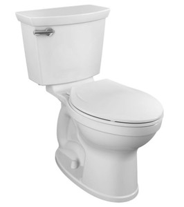 Champion Tall Height 2-Piece High-Efficiency 1.28 GPF Single Flush Elongated Toilet in White Seat Included - Complete.