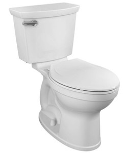 Champion Tall Height 2-Piece High-Efficiency 1.28 GPF Single Flush Elongated Toilet in White Seat Included - Complete.