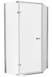 Delta 35-78 in. x 35-78 in. x 71-78 in. Semi-Frameless Neo-Angle Shower Enclosure - Carton damage during shipping.