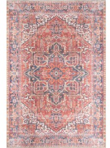 Lyona Oriental Area Rug in RedBlue, 7 ft 6 in x 9 ft 6 in. Pile Approximately 14, MM11719.