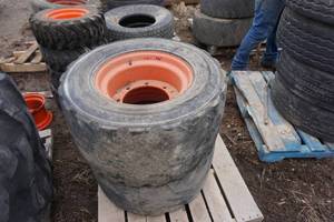 lot 196 image: 3 - Galaxy Super Wide Skid Loader Tires and Rims