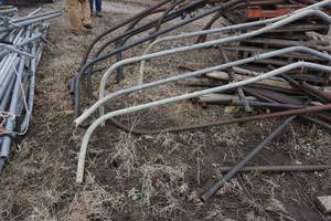 lot 240 image: Large Lot of Boat House Metal Framework Bows