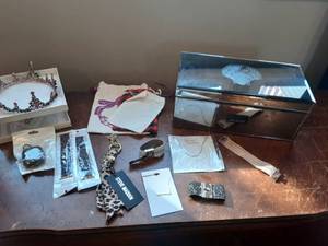 Mirrored Box(Needs Repair), Misc Jewelry, Watch Bands & More
