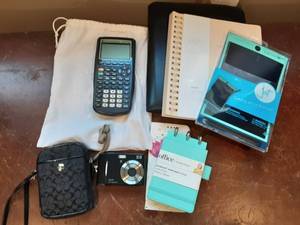T1-83 Plus Graphing Calculator, Boogie Board Jot Pad, Digital Camera, More