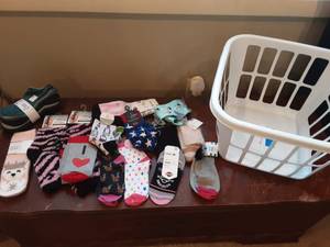 Brand New Sox & Laundry Basket