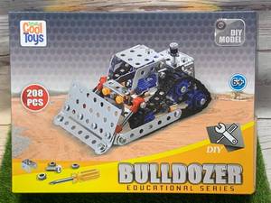 New 208 Piece Bulldozer Erector Set