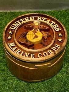 Custom Made Locking Marine Corp Box (4 � Inch Wide)