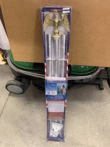 New 6 Foot Tall American Flag Set (Flag Day is June 14th)