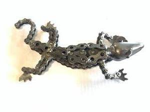 New Custom Alligator Sculpture from Surplus Parts (6 �� Long)