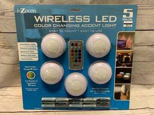 New Wireless LED Puck Light Set with Remote
