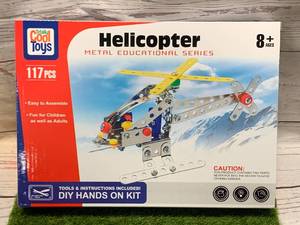 New 117 Piece Erector Helicopter Toy Set