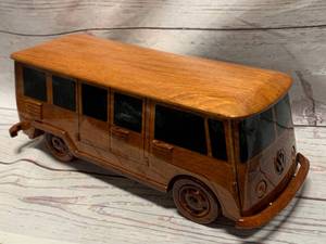 Custom Built Mahogany VW Bus (11 14 Inches Long)