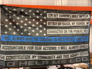 New Blue Lives Flag Banner 3X5