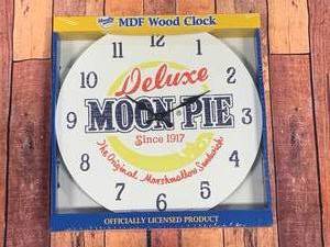 New Moon Pie Wood Clock (13 Inches Tall)
