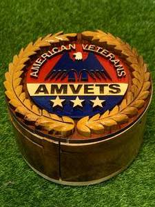 Amvet Wood Locking Box 4 12 Inch Wide