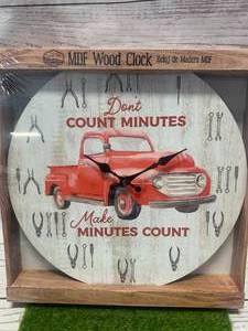 Dont Count the Minutes Wood Clock