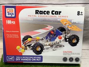 New 108 Piece Racecar Erector Toy