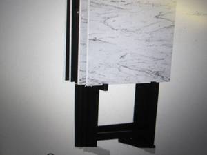 lot 31 image: linon marble look tv tray set open ...