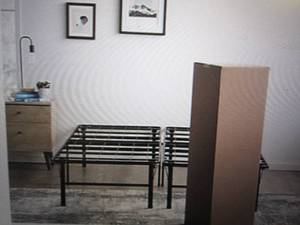 lot 45 image: queen bed frame 1 wood piece that h...