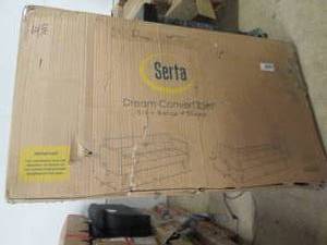 lot 65 image: serta dream convertible couch open ...