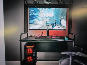 lot 98 image: x rocker icarus gaming desk open bo...