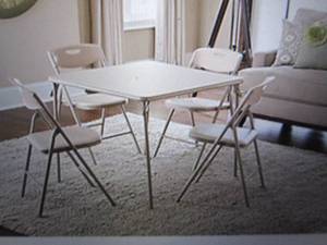 lot 102 image: cosco 5 pc folding table black not ...