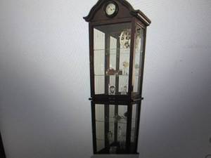 lot 126 image: floor standing lighted curio cabine...