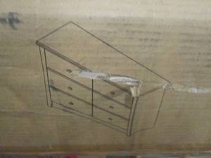 lot 128 image: storkcraft 6 drawer dresser open bo...