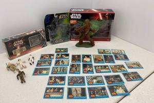 lot 8 image: Group Of Star Wars Items Trading cards, Bendables And More