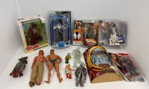 lot 15 image: Vintage Group Of Action Figures Spawn, Edward Scissorhands And More.