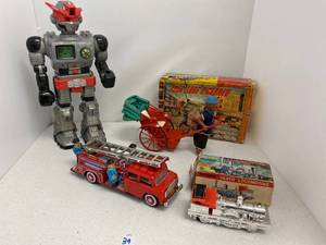 lot 34 image: Vintage Group Of Toys including Battery Operated And Friction