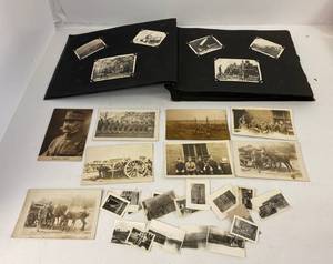 lot 40 image: Group Of Vintage  Wartime Photos In Album. And Some Loose