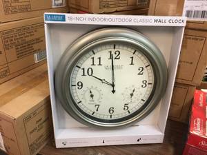 lot 99 image: La Crosse 18 IndoorOutdoor Classic Wall Clock