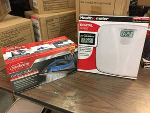 lot 98 image: Sunbeam Turbo Steam Iron - Health-O-Meter Digital Scale
