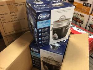 lot 97 image: 2pc Oster Multi-Use Rice CookerSteamer